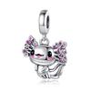 S925 Silver Handmade DIY Cute Animal Unicorn Fox Pendant Charm Accessory Jewelry
