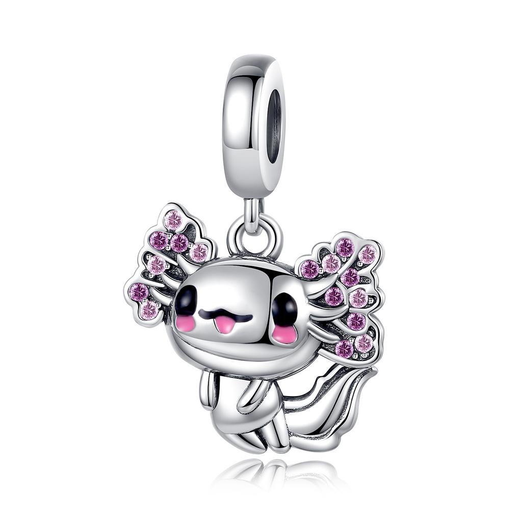 S925 Silver Handmade DIY Cute Animal Unicorn Fox Pendant Charm Accessory Jewelry