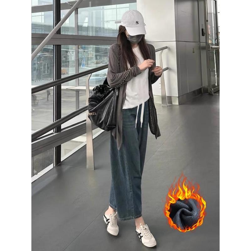 

5 #maternity jeans fleece winter pocket wear Harlan pants sickle pants loose long pants M