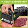 Meat Tenderizer with 48 Stainless Steel Ultra Sharp Needle Bladesfor Tenderizing Beef, Pork, Turkey, Fish, Cooking Tool