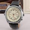 Men S Automatic Mechanical Watch with Leather Strap Fashion Wristwatch Calendar Date Display