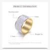 12MM Men's Titanium Steel Fashion Ring with Embedded Diamonds - Versatile Design, 8 Rows of Diamonds