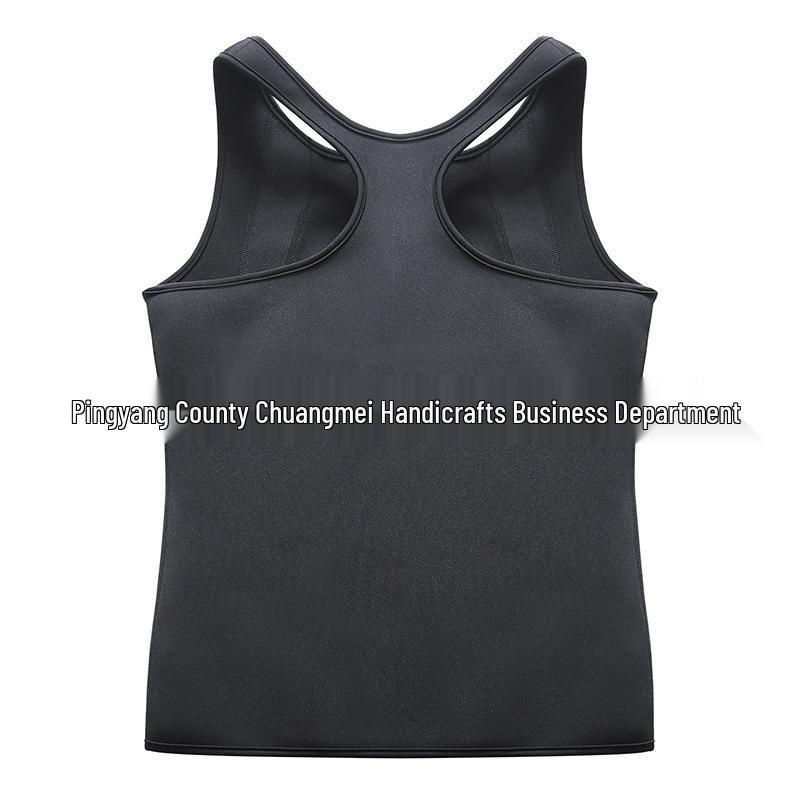 Gilet da uomo taglie forti con zip traspirante per modellare il corpo e fitness