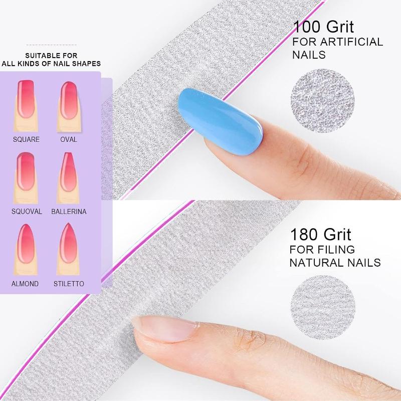 Xiaomi 10/25 PCS Nail File Professional Nail Files Reusable Double Sided Emery Board(100/180 Grit)Nail Styling Tools for Home Salon Use