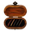 Wood Guitar Pick Box Smoothly Appearance Delicate Lightweight Portable Pick Case with 5Pcs Guitar Picks