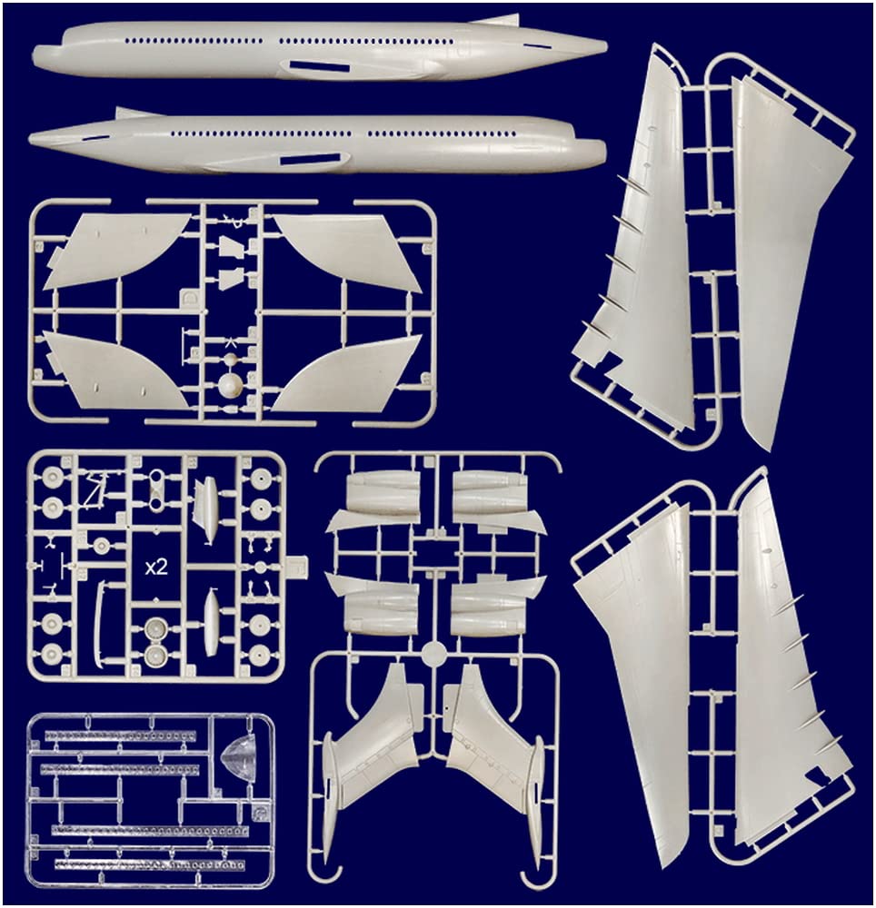 Roden 1/144 British Vickers Super VC10 Type 1151 Passenger Aircraft, British Overseas Airways Corporation Limited Plastic Model Kit RE14313