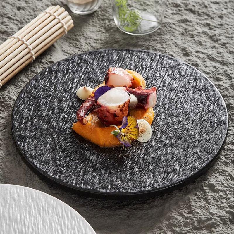 8-inch Stone Pattern Ceramic Dessert Plate