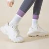 1 Pair Yoga Toe Socks with Non-slip Gripper Breathable Moisture-Wicking Ballet Dance Fitness Pilates Athletic Gym Sports Mid-calf Socks