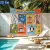 Party Backdrop Flat Banners Fiber Ferris Wheel Carousel Giraffe Celebrations Wedding Photo Booth Decor Front Door Decor