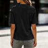 Women's Short Sleeve Crew Neck T Shirt with Side Tie Waist Casual Fit Summer Top for Everyday Wear