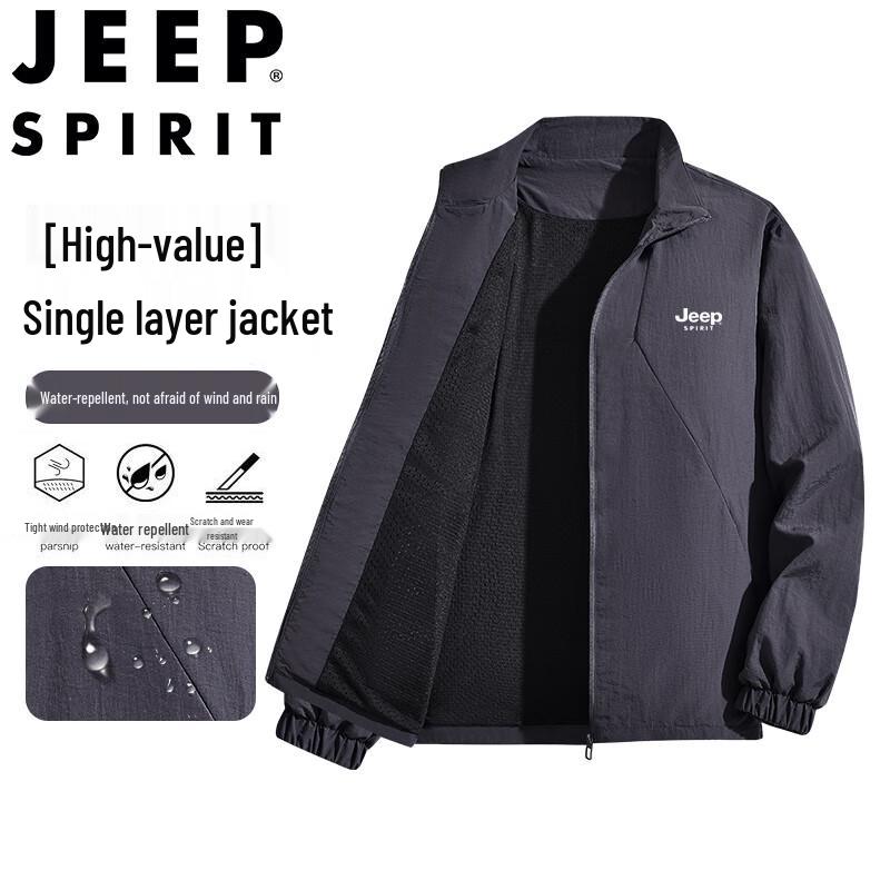 JEEP SPIRIT Men's Stand Collar Casual Jacket