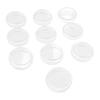 10 stycken petriskålar med lock Genomskinlig plastodlingsskål för laboratorium Skola Vetenskapsprojekt 35 mm diameter 10 mm