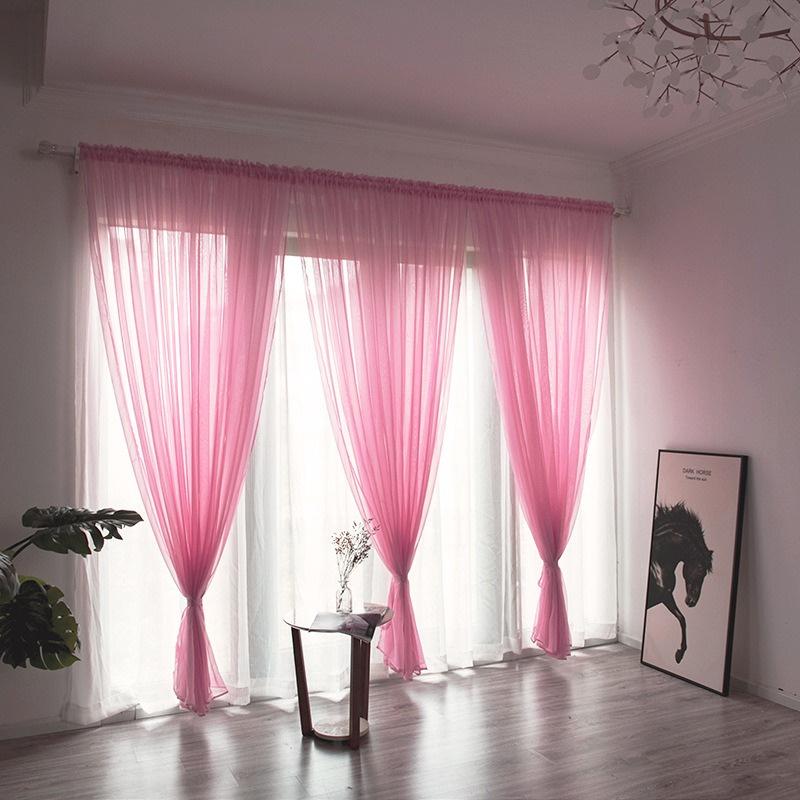 Sheer Curtains for Living Room Windows - Light Filtering Yet Private Voile Drapes | No Tools Needed Semi-Sheer