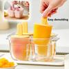 1Pc Easy-Release Popsicle Maker Leak-Proof Lid, Freezer Safe for Juice & Fruit, Makes 4 Homemade Popsicles, Popsicle Molds