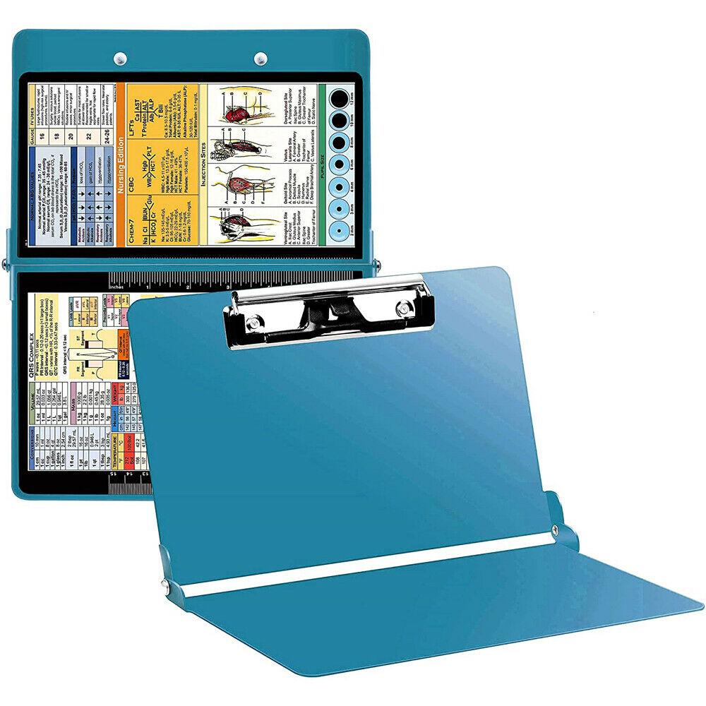 New Style Clipboard Nursing Edition Aluminium Alloy Folding Nursing Clipboard With Quick Reference Sheet Writing Pad