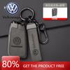 Pro VOLKSWAGEN VW Pouzdro na klíčenku z kožené slitiny zinku Kryt Plášť pro VW Volkswagen Golf 7 MK7 Tiguan MK2 T-roc T-cross Auto Klíč