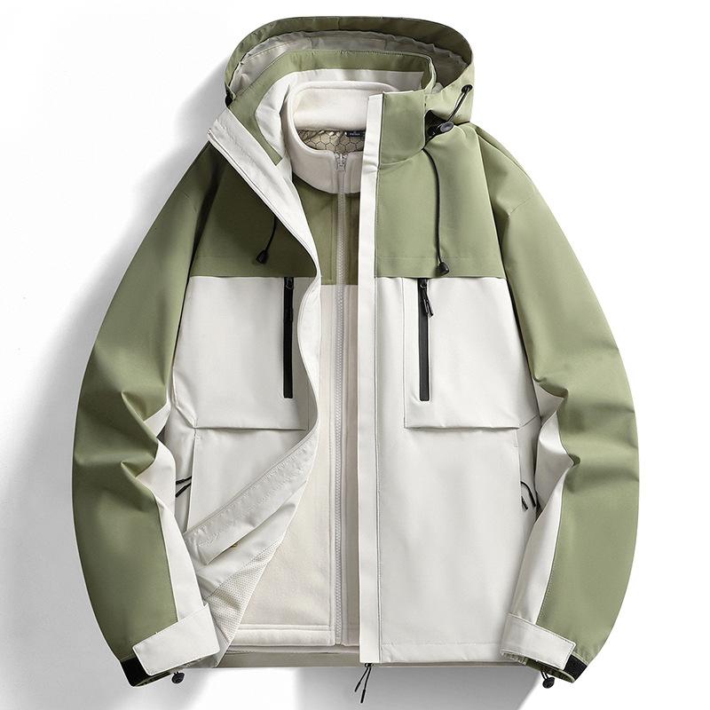 New Hooded Two-piece Detachable Soft Outdoor Jacket for Men and Women for Couples Mountaineering