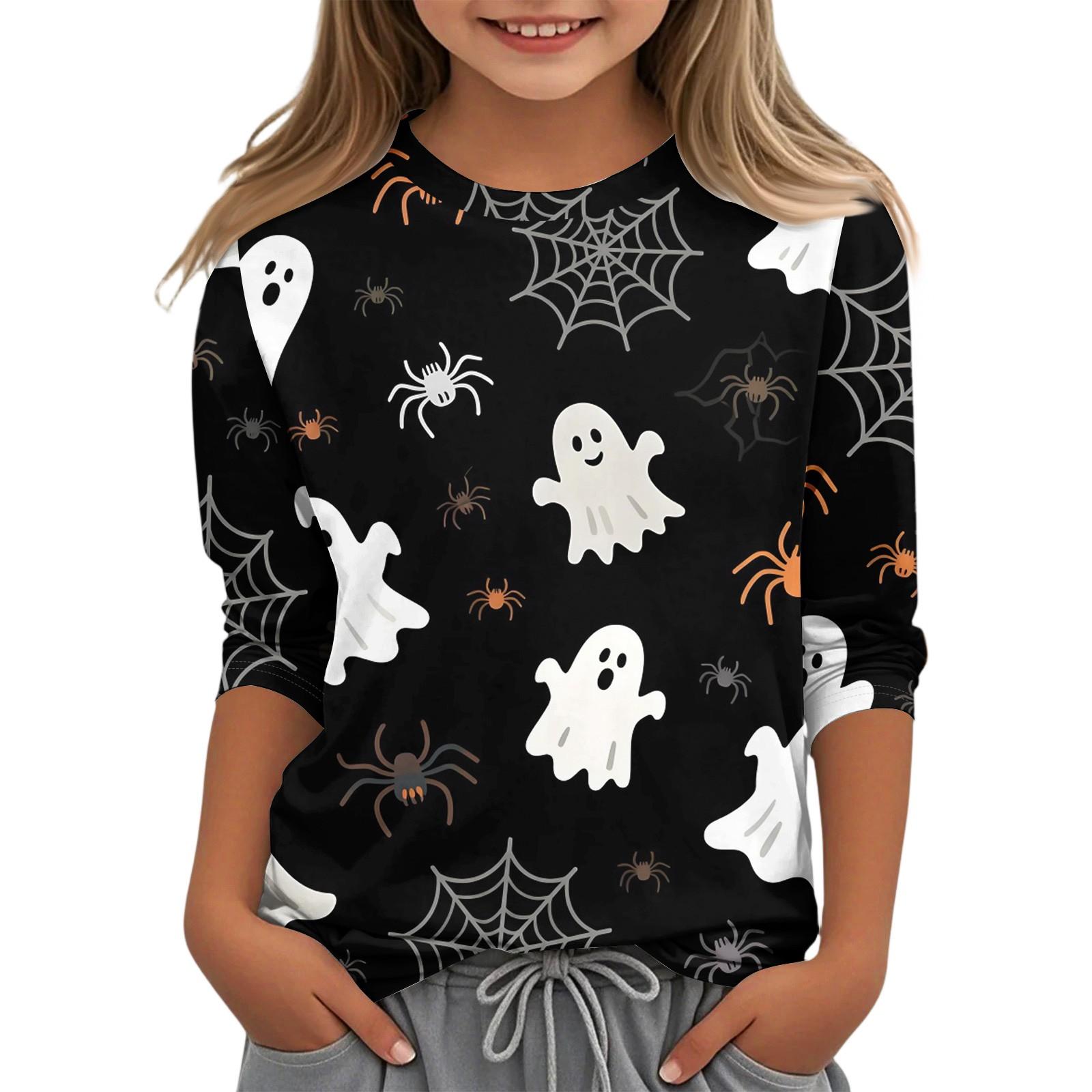 

Children s Casual Three-quarter Sleeve Round Neck Top 160 белый