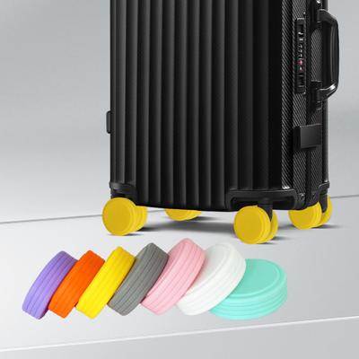 8Pcs Luggage Wheel Covers Silent Wheels Protectors Silicone Wheel Shoes for Carry-on Luggage Office Chairs