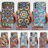M-Moroccan Tile Phone Case For Samsung S25,S24,S23,S22,S20,S21,S10,Ultra,Plus,Lite,FE,Soft Silicone Black Cover