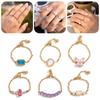 Elegant Zirconia Chain Rings Minimalist Stainless Steel Ring Delicate Finger Jewelry Daily Wear