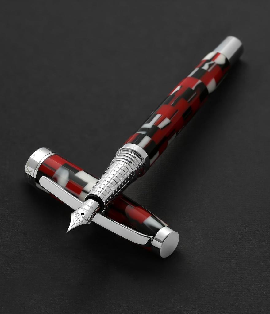 Xezo Urbanite II Trek Red Retro Style Serial Fine Point Fountain No Two Are Pen. Alike.