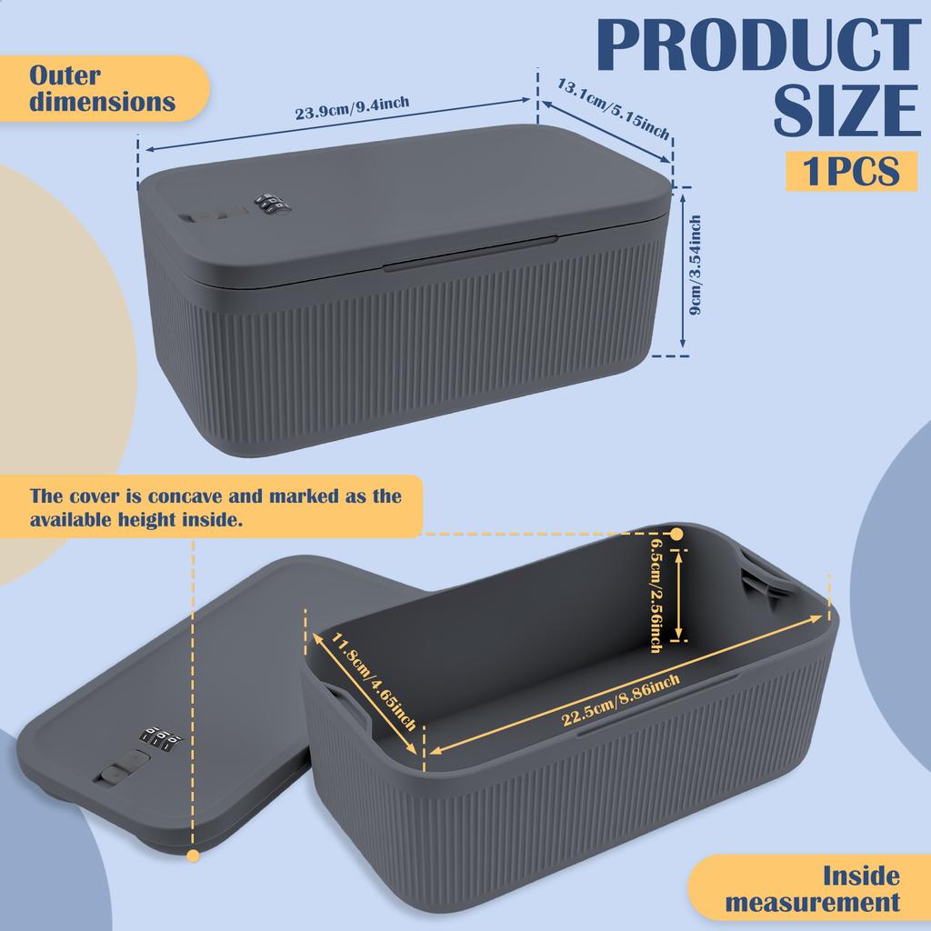 Lockable Storage Box Versatile Safe Small Storage Box Portable Food Refrigerator Container Home Personal Items Safe Lockbox