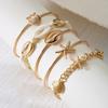 Mermaidcore Ocean Aesthetic Chic Stacked Bracelets Set Women 5Pcs Starfish Cowrie Shell Layered Bangle Beach Party Charm Jewelry