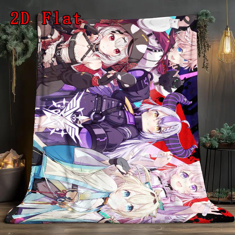 HoloLive & NIJISANJI 2D Flat Pattern Flannel Blanket High quality All Seasons Warmth and Comfort Perfect for Christmas Gifts.DMT0925263