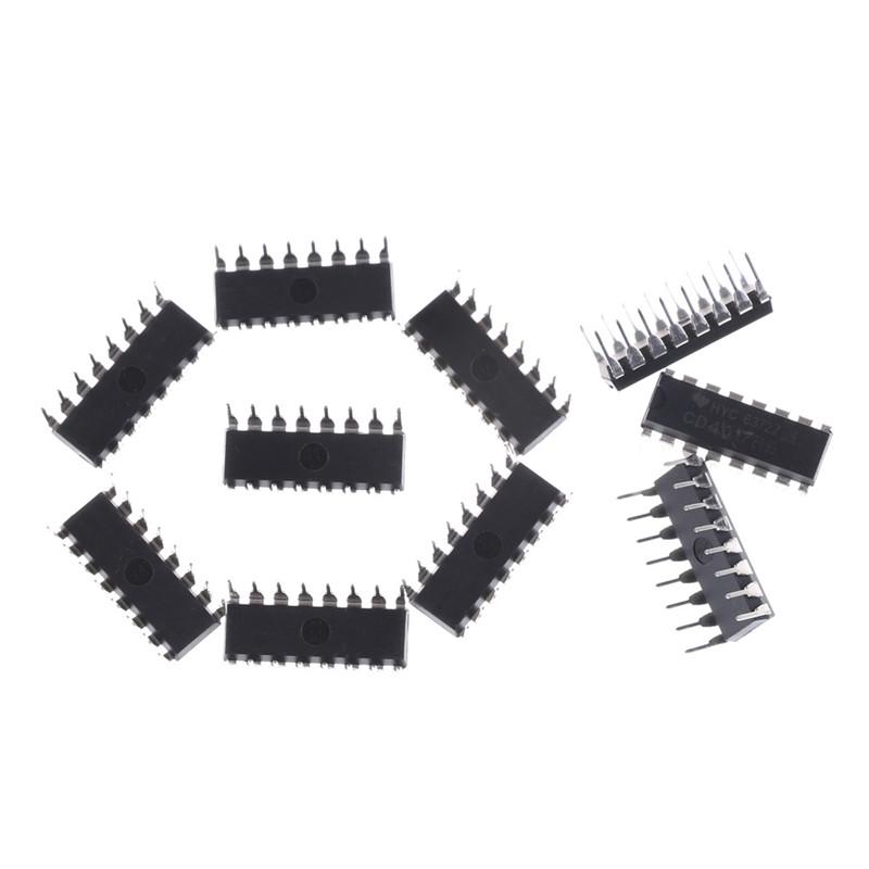 10Pcs Cd4017Be 4017 Cd4017 Decade Counter Divider Ic
