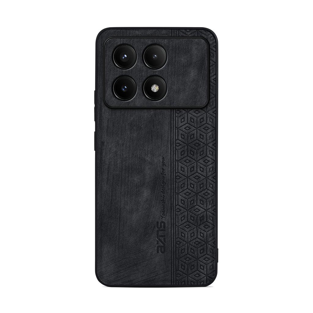 Pro Xiaomi Poco F6 Pro 5G Zadní kryt na telefon s koženým povrchem, odolný proti nárazům, pro Poco F6 Pro 5G Coque Capa Bumper