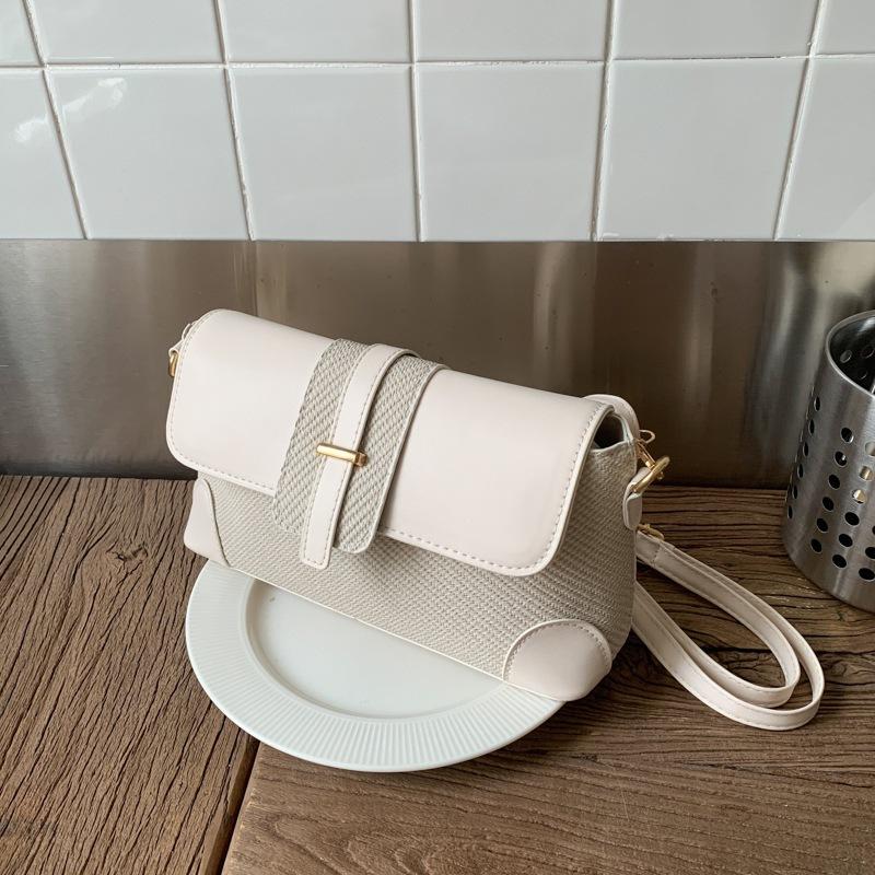 2025 New Retro Shoulder Bag Temperament Niche Splicing Fashion Personality Underarm Messenger Bag