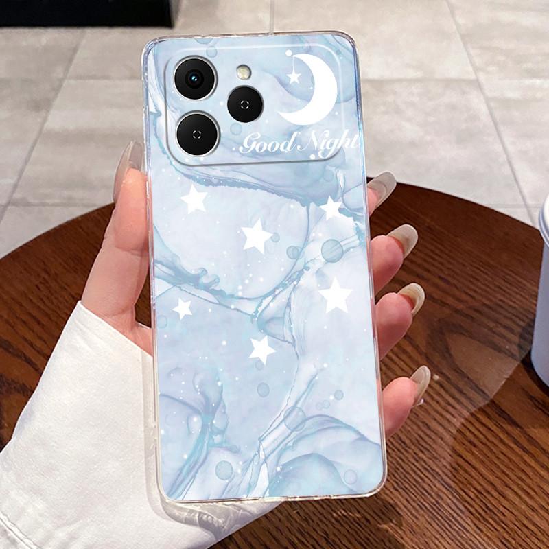 For Tecno Spark 40 4G KM5 Cases Clear Silicone Soft TPU Jelly Casing Cover Tecno Spark40 4G Cute Rabbit Cat Dinasaur Phone Case