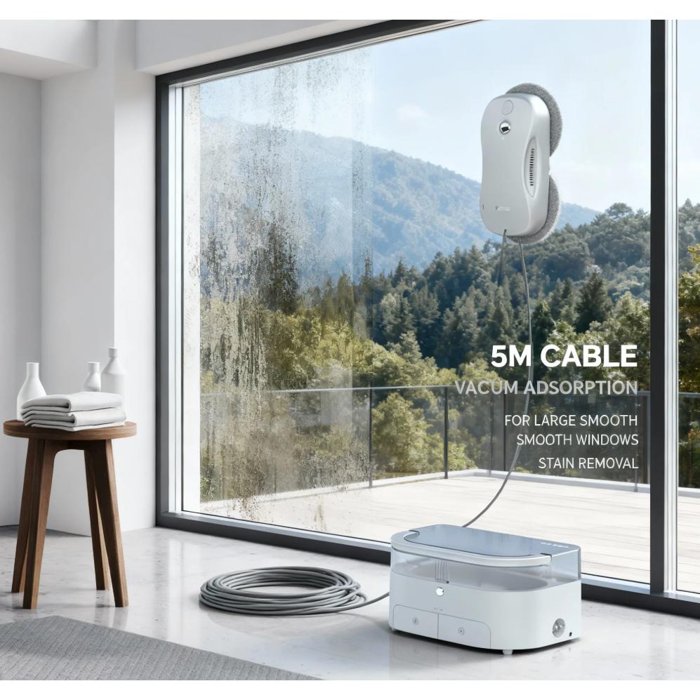 Upgraded Version Storage Box Variable Frequency Suction Belt Safety Rope Intelligent Electric Window Cleaning Robot