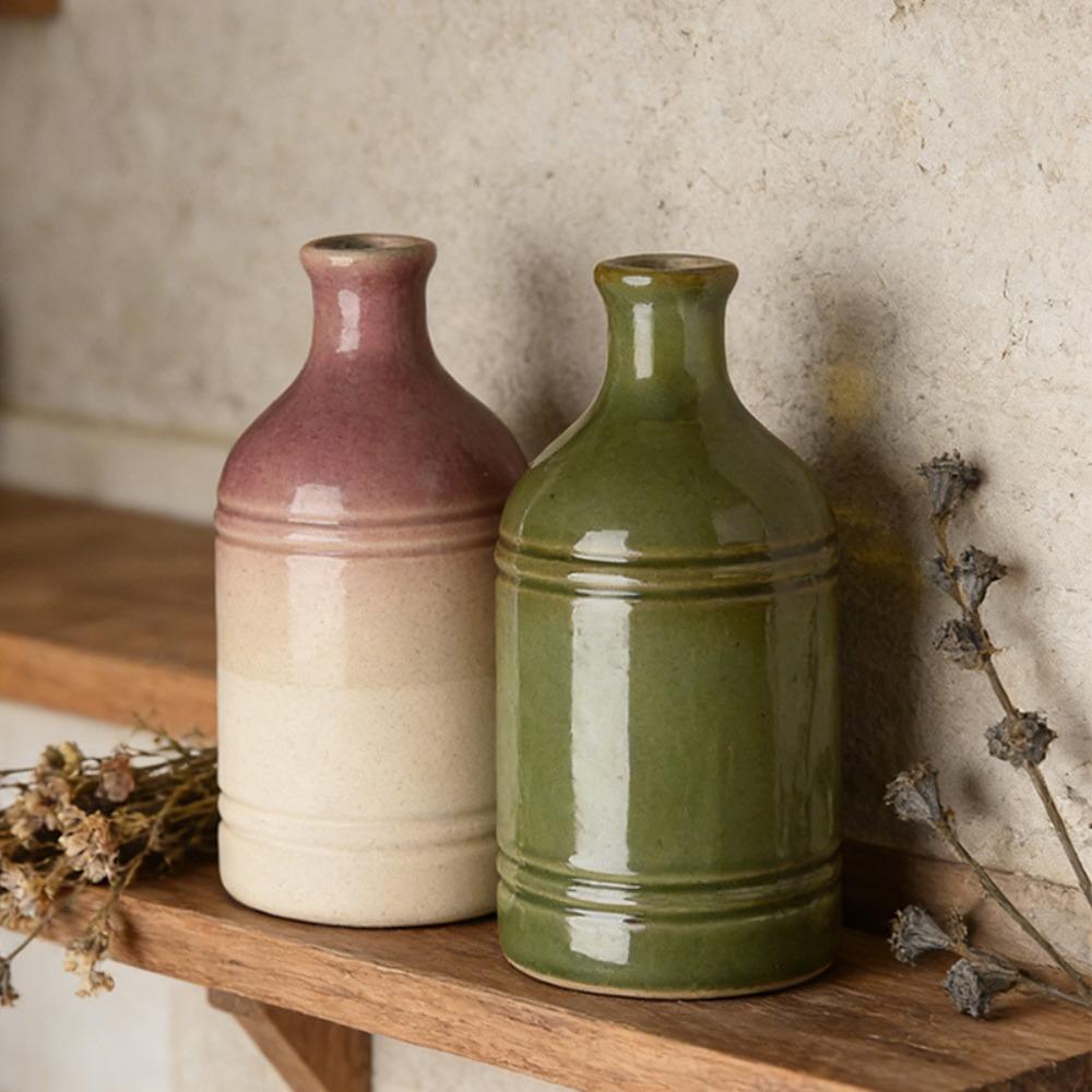 Ceramic Nordic Retro Olive Oil Bottle Light-blocking Bottle Body Vinegar Bottle  Dinning Table