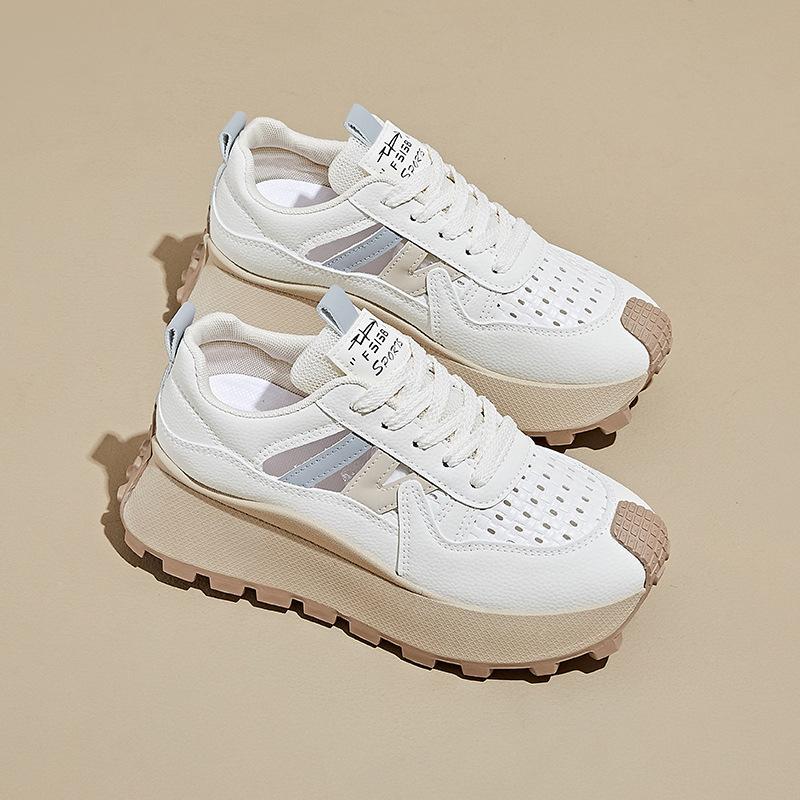 

Женские спортивные легкие удобные нескользящие мягкие эластичные дышащие толстая подошва увеличивающие рост модные корейская версия туфли для пожилых 40