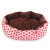 Haustierbett, warmes Winterbett, Hunde-/Katzenbett, weiches Woll-Punkt-Design, Haustiernest mit herausnehmbaren Matten, achteckige Form, Zwinger, Katzen-/Hundesofa, Bett