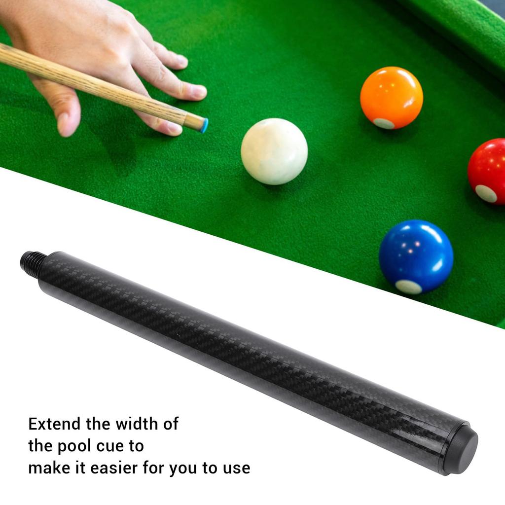 Carbon Fiber Pool Cue Billiard Pool Cue Extension with Storage Bag for Predator Pool Billiard Billiard Accessories Extension, 12-inch Cue, Extension,