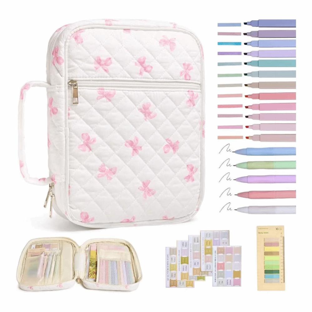 

Handle Bible Cover Bag Zipper Pocket Bible Journaling Kit New Storage Bags Church without Accessories-Style3