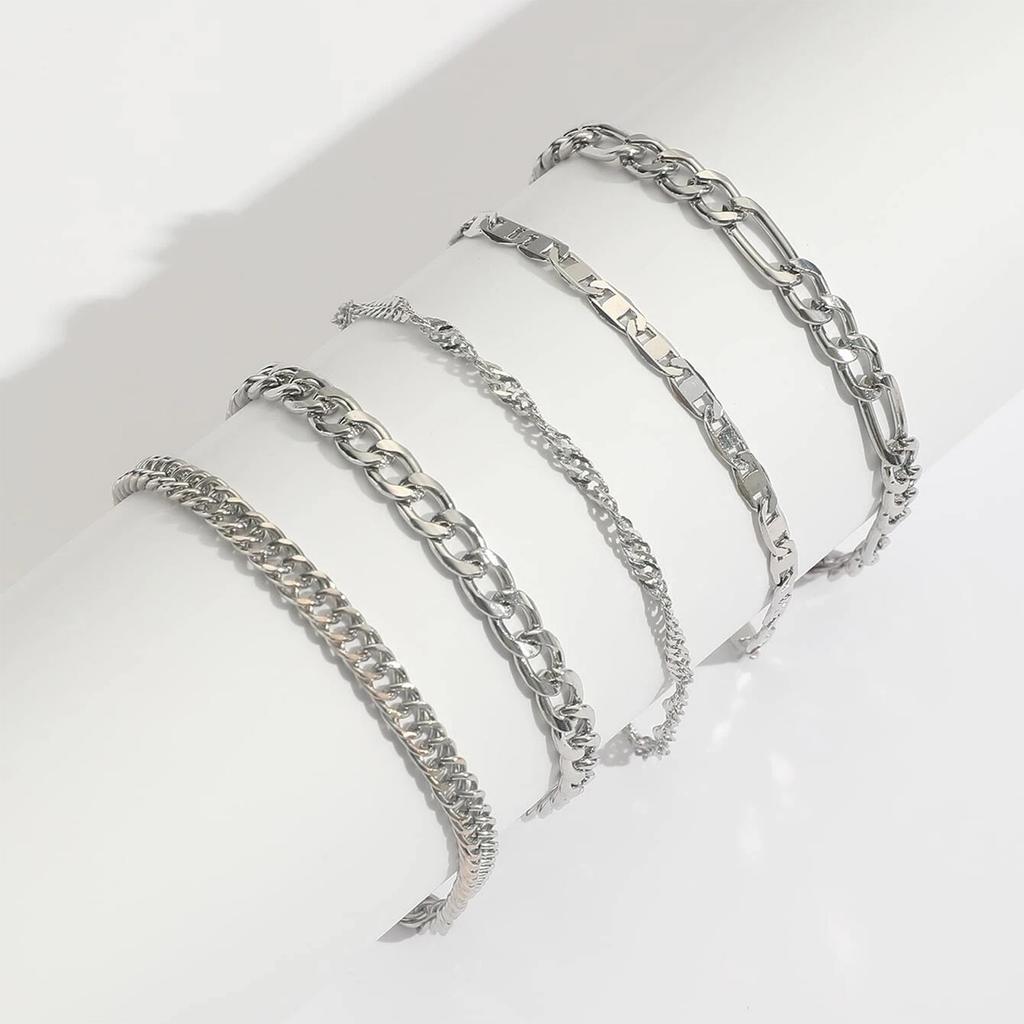 Minimalist Style Silver Sexy Personality Women's Chain Feet Chain Copper Plated Silver Hypoallergenic Girl Chain Feet Chain