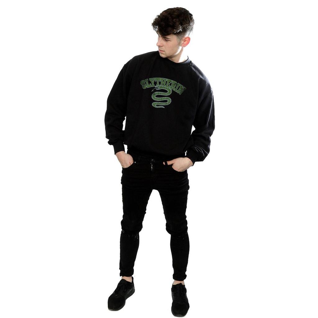 Harry Potter Mens Slytherin Sport Emblem Sweatshirt