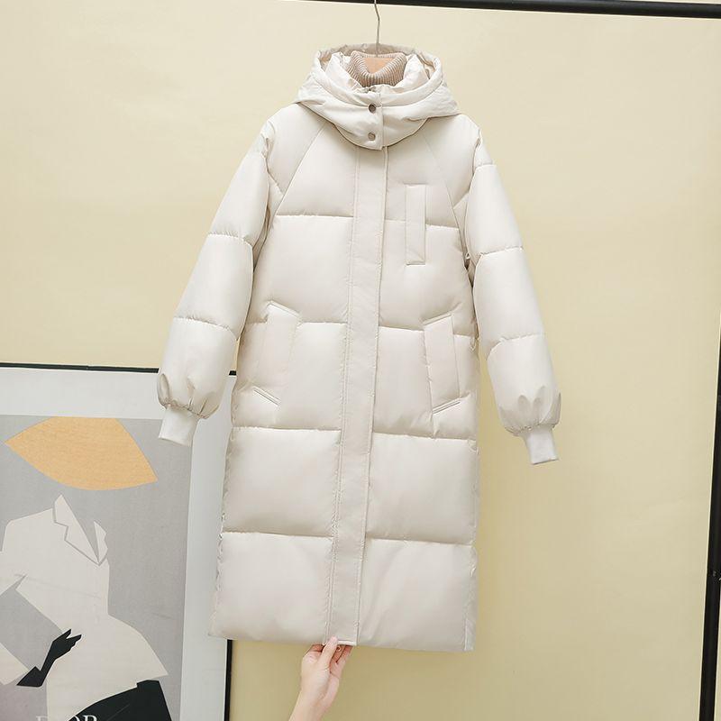 Winter Women's Long Parkas Jacket Fashion Slim-fit Down Cotton Hooded Thick Warm Parka Puffer Coat Windproof Overcoat Outer