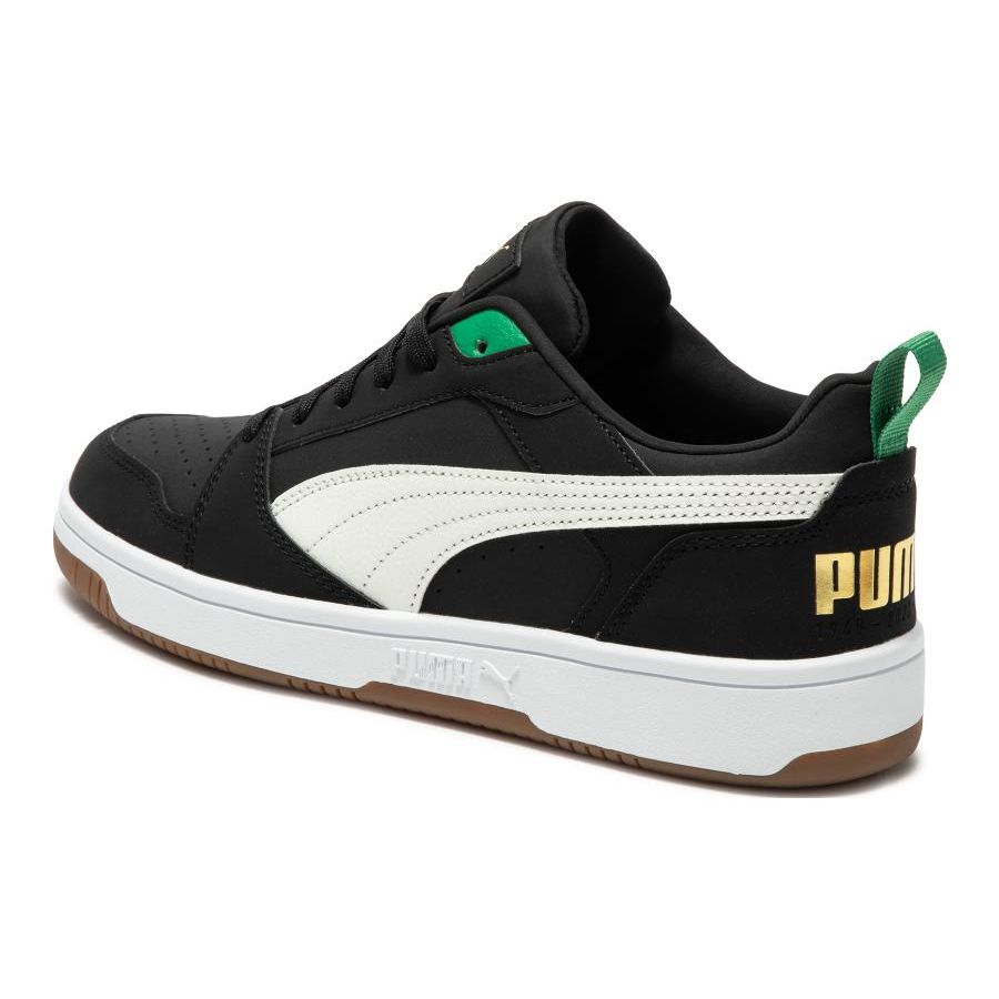 Puma Rebound V6 Low 75 Years Fabric Synthetic Leather Low Top Sneakers Unisex Sneakers Black White 392484-01