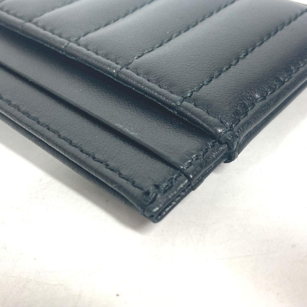 BURBERRY 8064827 TB logo Business Card Holder Card Case Leather Black Unused