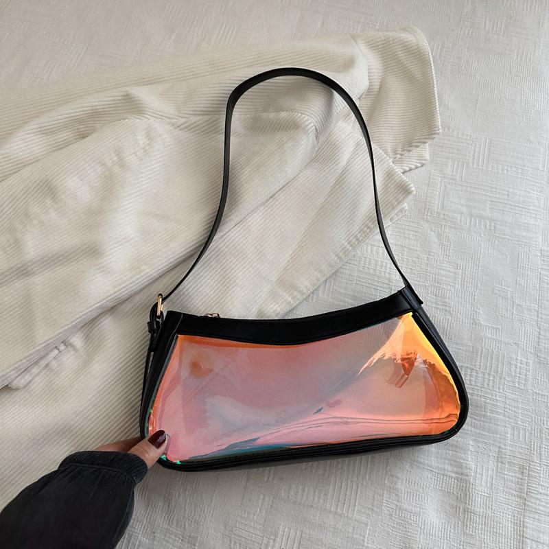 

Trendy Pvc Laser Small Shoulder Bag For Casual Outings