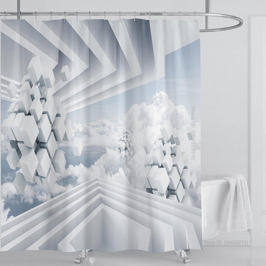 Plants Graphic Shower Curtain Waterproof Shower Curtain Polyester Fabric 3D Printing Bathroom Curtains Bathroom Decor With Hooks