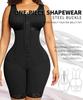 Plus Size Hook-and-Eye Open Crotch Body Shaper: Tummy Control & Hip Lift Slimming Bodysuit