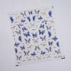 5D illusion polarized butterfly nail sticker pink purple blue fashionable self-adhesive butterfly nail art decoration sticker
