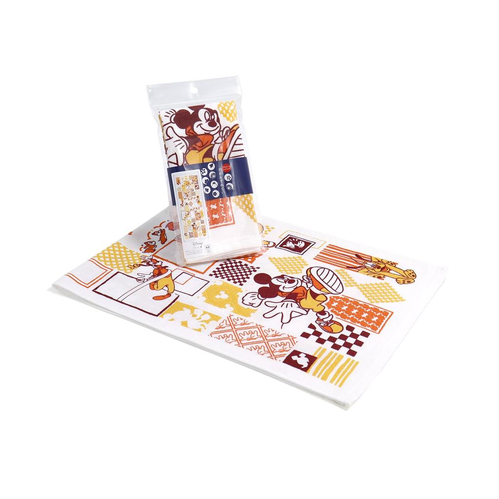 Towel Museum Tenugui Made In 34 X Disney Towel, Japan, 100% Cotton, Approx. 90cm, "Hareyaka" Orange, 38-1522120