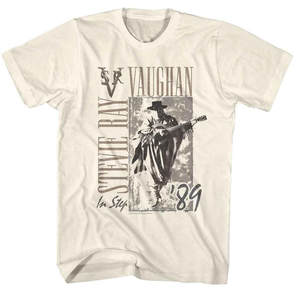 Men s Stevie Ray Vaughan Srv In Step 89 T-shirt Small Natural 4XL
